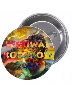 Przypinki Buttony Festiwal Kolorów 2023 Znaczki z Projektem