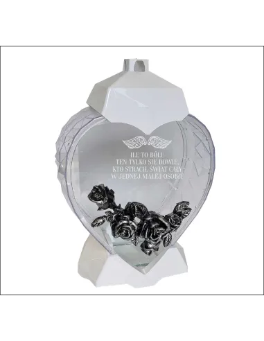 Ekskluzywny Znicz Kształt Serce – Dla Dziecka z Nadrukiem