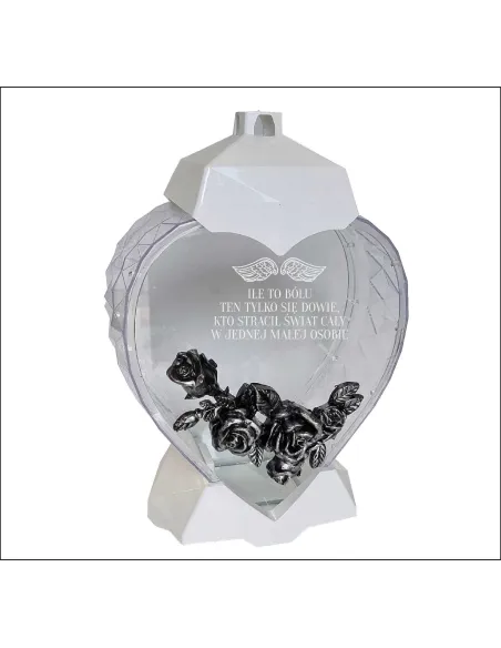 Ekskluzywny Znicz Kształt Serce – Dla Dziecka z Nadrukiem