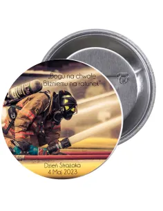 Przypinki Buttony Dzień Strażaka Bogu Chwałę Bliźniemu