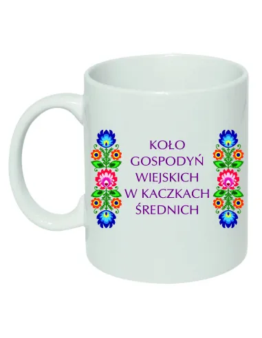 Kubek Ceramiczny KGW Koło Gospodyń Wiejskich z Nadrukiem
