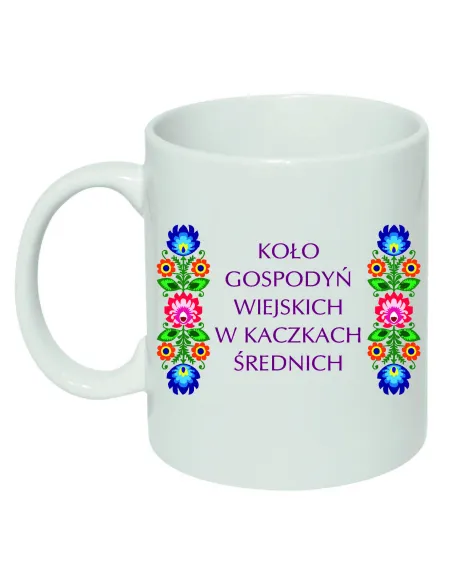 Kubek Ceramiczny KGW Koło Gospodyń Wiejskich z Nadrukiem