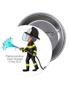 Przypinki Buttony Międzynarodowy Dzień Strażaka Znaczki