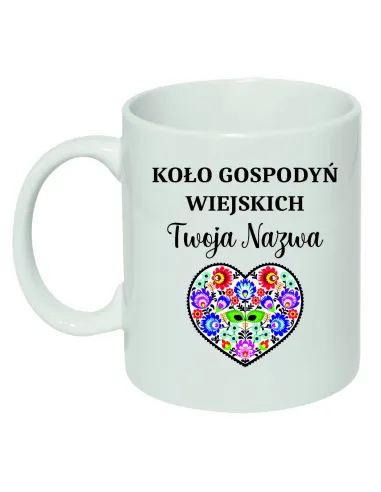 Kubek Ceramiczny KGW Koło Gospodyń Wiejskich z Nadrukiem