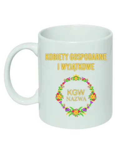 Kubek Ceramiczny KGW Koło Gospodyń Wiejskich z Nadrukiem