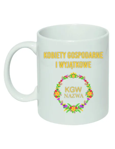 Kubek Ceramiczny KGW Koło Gospodyń Wiejskich z Nadrukiem