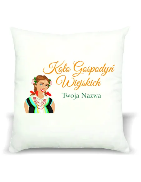 Foto Poduszka Koło Gospodyń Wiejskich Twoją Nazwą logo