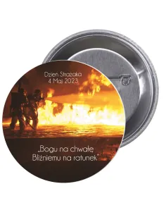 Przypinki Buttony Dzień Strażaka Bogu na Chwałę Bliźniemu