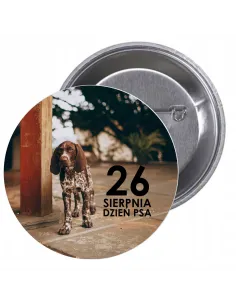 Przypinki Buttony – Dzień Psa Znaczki Badziki Grafiką