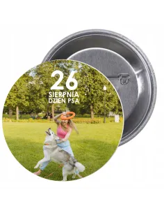Przypinki Buttony Dzień Psa Znaczki Badziki Grafiką