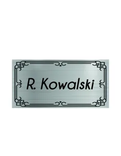 Tabliczka Nierdzewna Laminat Grawer z Nazwiskiem na Drzwi