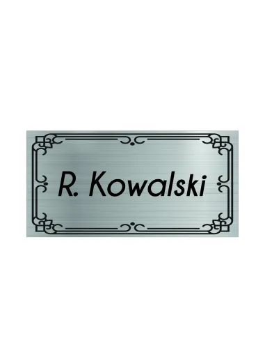 Tabliczka Nierdzewna Laminat Grawer z Nazwiskiem na Drzwi