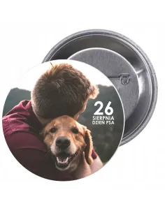 Przypinki Buttony Dzień Psa Znaczki Badziki Personalizowany