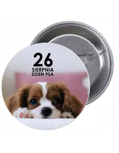 Przypinki Buttony Dzień Psa Znaczki Badziki z Projektem
