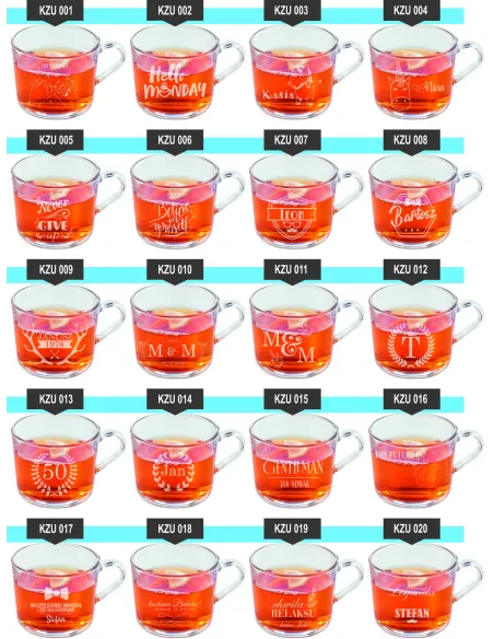 Szklanka do Herbaty Grawerem Prezent z Grawerem na Prezent