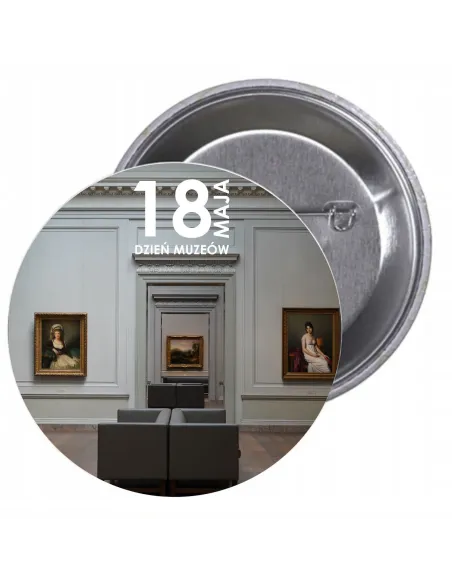 Przypinki Buttony – Dzień Muzeów Znaczki Badziki Grafiką