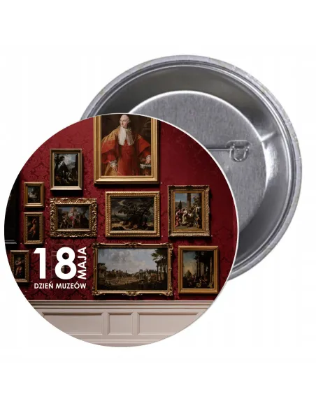 Przypinki Buttony Dzień Muzeów Znaczki Badziki Grafiką