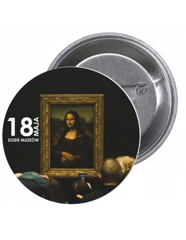 Przypinki Buttony Dzień Muzeów Znaczki Badziki z Nadrukiem