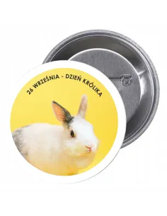 Przypinki Buttony – Dzień Królika Znaczki Badziki Grafiką