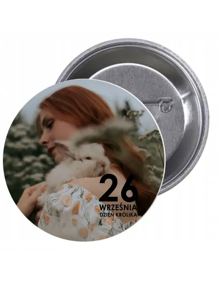 Przypinki Buttony Dzień Królika Znaczki Badziki Pamiątkowe