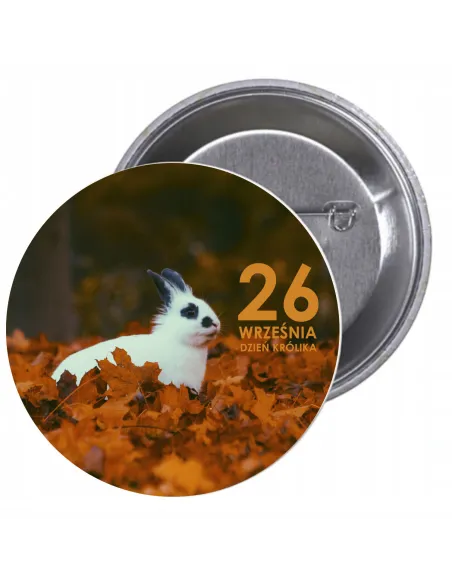 Przypinki Buttony Dzień Królika Znaczki Personalizowany