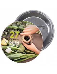 Przypinki Buttony Dzień Florysty Znaczki Badziki z Nadrukiem