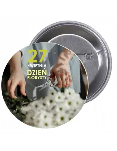 Przypinki Buttony Dzień Florysty Znaczki Personalizowany