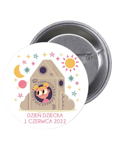 Przypinki Buttony Dzień Dziecka Znaczki Badziki Grafiką