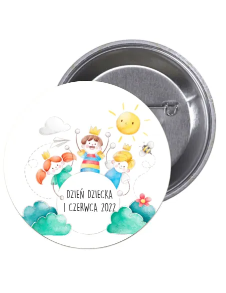 Przypinki Buttony Dzień Dziecka Znaczki Badziki z Grafiką