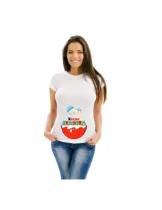 Koszulka z Nadrukiem Ciążowa Nadruk Kinder Niespodzianka