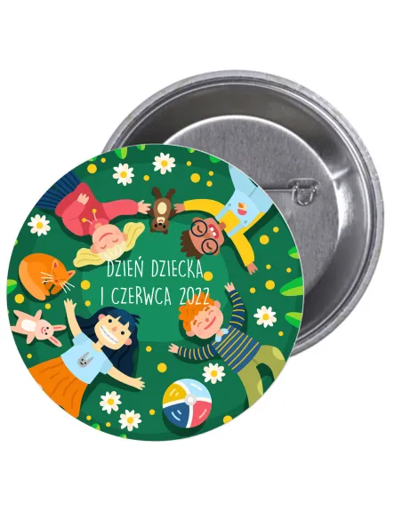 Przypinki Buttony Dzień Dziecka Znaczki Badziki Pamiątkowe