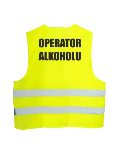 Kamizelka Odblaskowa 1 szt Nadrukiem Tył Operator Alkoholu