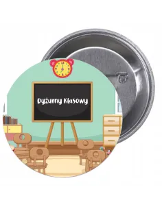 Przypinki Buttony Dyżurny Klasowy Znaczki Badziki z Grafiką