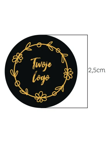 Naklejki z Nadrukiem z logo Reklamowy 2.5 cm 1750 szt