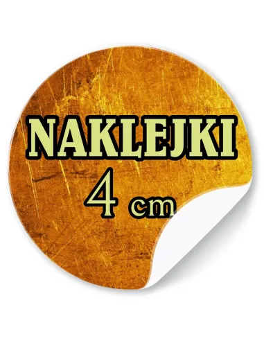 Naklejki 4cm logo Etykiety Reklamowe Twój Nadruk Grafika