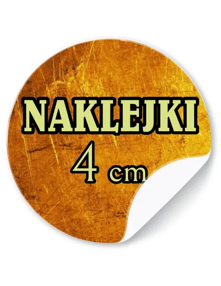 Naklejki 4cm logo Etykiety Reklamowe Twój Nadruk Grafika