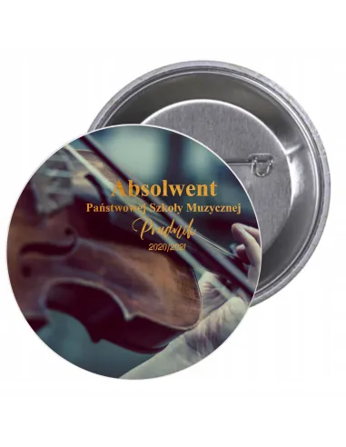 Przypinki Buttony Absolwent Szkoły Personalizowany