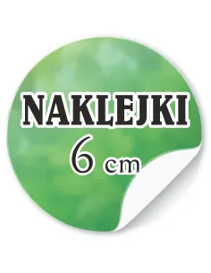 Naklejki 6 cm logo Etykiety Reklamowe Twój Nadruk Grafika