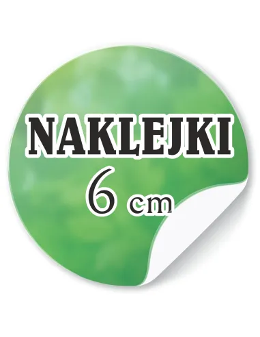 Naklejki 6 cm logo Etykiety Reklamowe Twój Nadruk Grafika