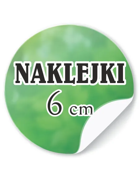 Naklejki 6 cm logo Etykiety Reklamowe Twój Nadruk Grafika