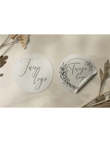 Naklejki Okrągłe Prostokątne logo Etykiety Reklamowe Twój