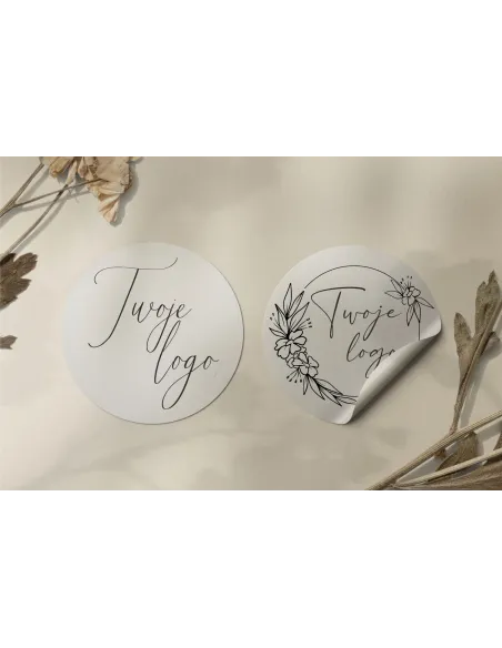 Naklejki Okrągłe Prostokątne logo Etykiety Reklamowe Twój