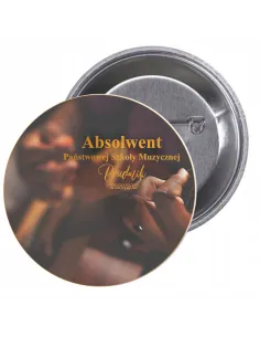 Przypinki Buttony Absolwent Szkoły Muzycznej z Projektem