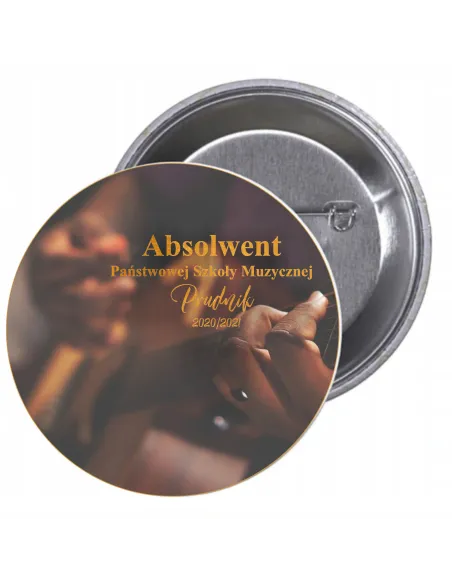 Przypinki Buttony Absolwent Szkoły Muzycznej z Projektem
