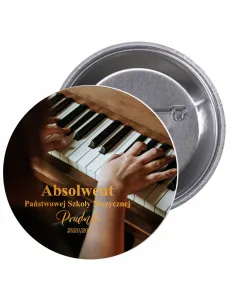 Przypinki Buttony Absolwent Szkoły Muzycznej na Zamówienie
