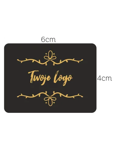 Naklejki z Nadrukiem z logo Reklamowy 4x6 cm 500 szt