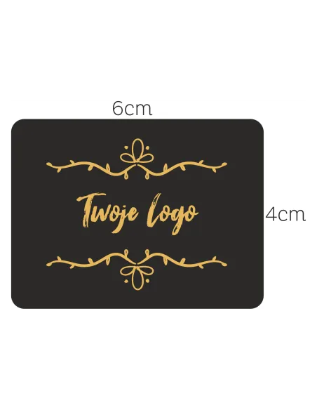 Naklejki z Nadrukiem z logo Reklamowy 4x6 cm 500 szt