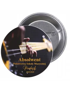 Przypinki Buttony Absolwent Szkoły Muzycznej z Grafiką