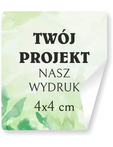 Naklejki 4 X 4 cm Etykiety Reklamowe Twoje logo Dowolny