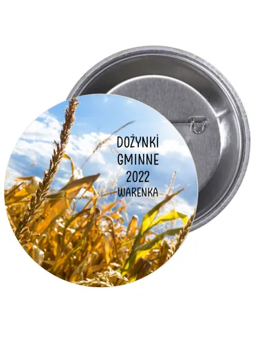 Przypinki Buttony Dożynki Gminne Znaczki Badziki z Grafiką